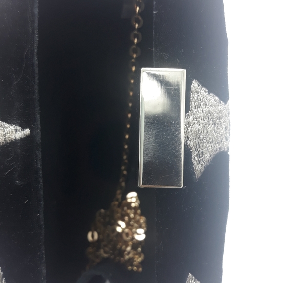 Anthropologie Kayu Black Velvet Star Clutch - Picture 4 of 8